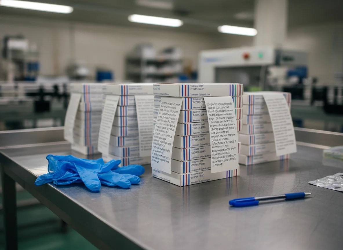 Pharmaceutical compliance labels with tamper-evident seals and serialization codes