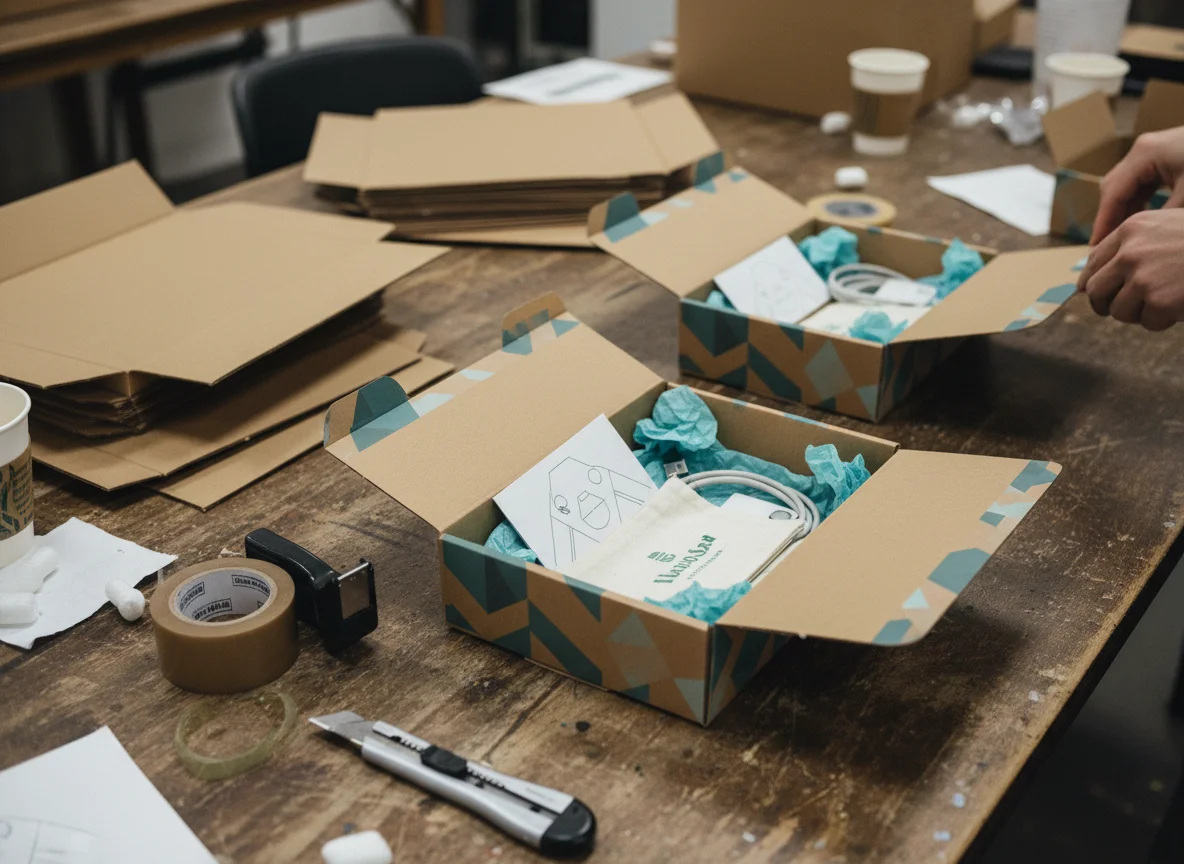 Premium e-commerce packaging with branded mailer boxes