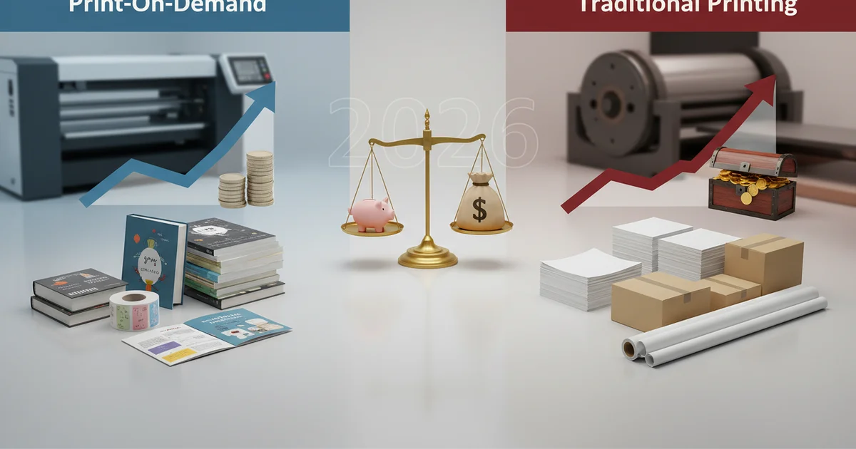 Guide: print-on-demand vs traditional printing cost analysis — Learn when to choose print-on-demand or traditional offset to reduce per-unit co