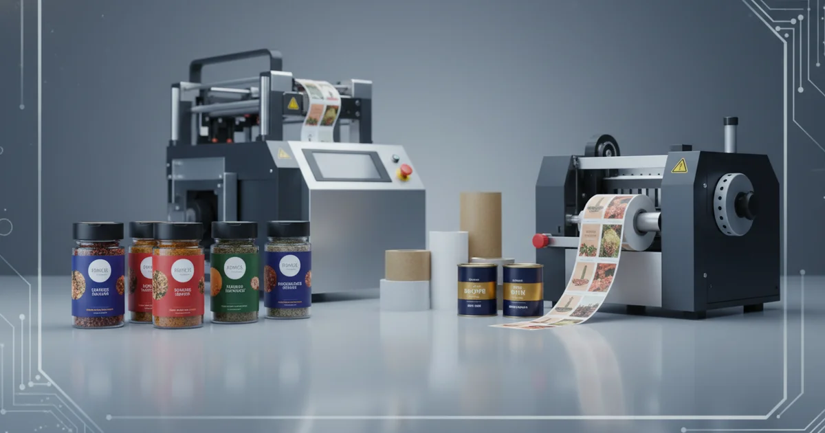 Case Study: spice jar wrap label printing — Spice jar wrap label printing case study: Digital solutions with PULISI inspecti