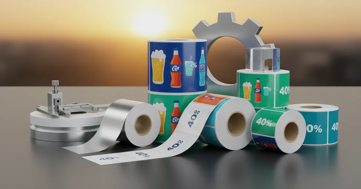 Case Study: custom printed roll labels — A Houston beverage brand saved 40% on custom printed roll labels by consolidatin