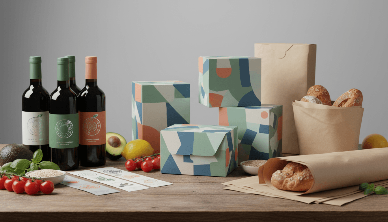 FDA-compliant food and beverage packaging with waterproof labels