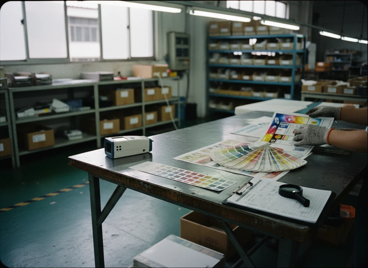 Custom print quality inspection with Pantone color matching