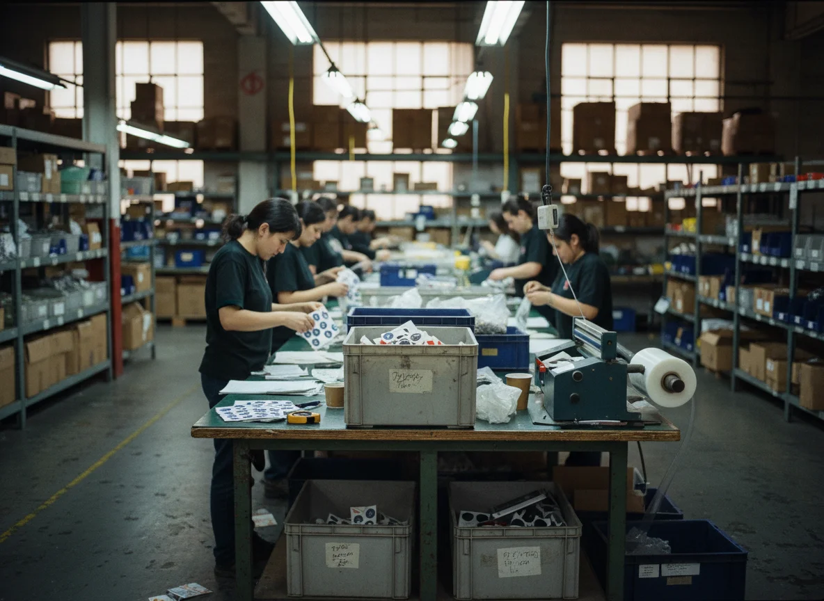 Promotional product assembly and kitting line